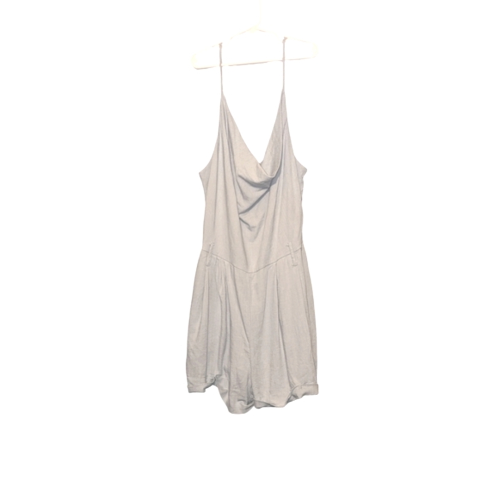 Shinestar Chambray Pocketed Romper Large